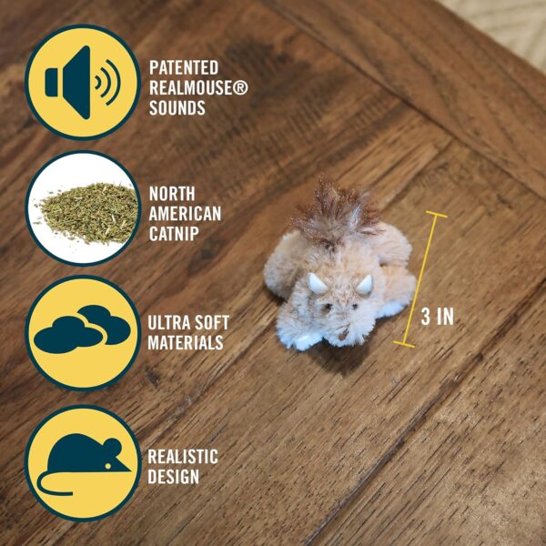 PLAY-N-SQUEAK OurPets PlayNSqueak Backyard Cat Toy Squeaking Squirrel, All Breed Sizes - Image 2