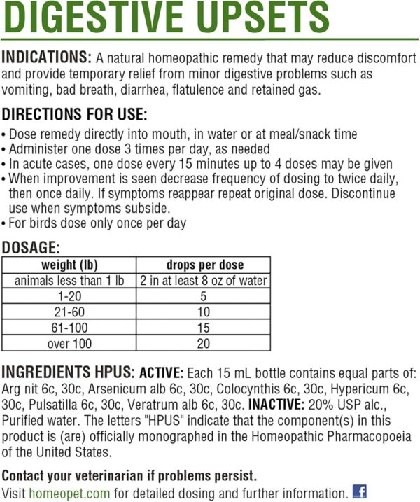 HomeoPet Digestive Upsets, Natural Pet Digestive Support, Digestive Supplement for Dogs, Cats, and Small Pets, 15 Milliliters - Image 8