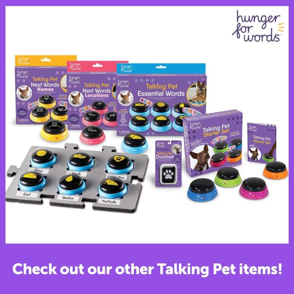 Hunger for Words Talking Buttons Starter Set - Recordable Buttons to Teach Your Dog to Communicate, Dog Training Games - Image 7