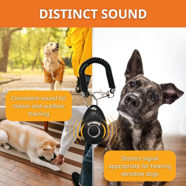 Dog Training Clicker - Pet Training Behavioral Tool with Wrist Strap for Dogs, Cats, and Puppies - Lightweight and Durable - Image 5