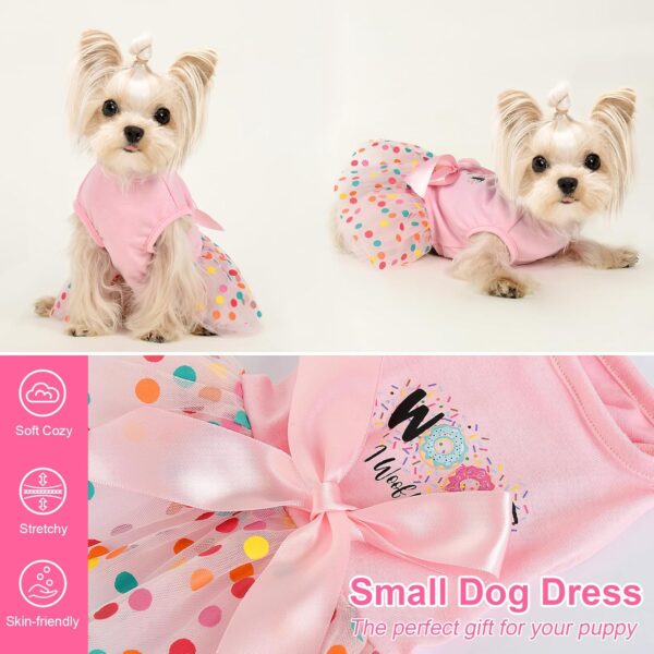 Dog Dresses for Small Dog Girls Dog Birthday Dress Cute Pet Princess Puppy Clothes Female Dog Clothes for Chihuahua Yorkie Clothes Small Dog Birthday Outfit Apparel - Image 5