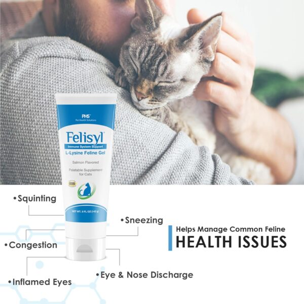 L-Lysine Gel for Cats - Immune System Support - Supplement Support for Healthy Tissue, Respiratory, and Vision - Salmon-Flavored - Made in The USA - 5 oz - Image 4