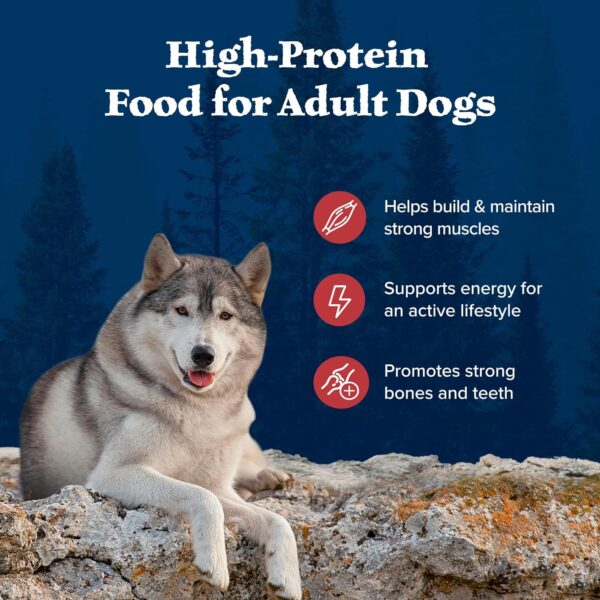 Blue Buffalo Wilderness Rocky Mountain Recipe High-Protein Adult Dry Dog Food, Made in the USA with Natural Ingredients Plus Wholesome Grains, Red Meat, 24-lb. Bag - Image 4