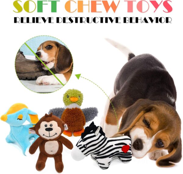 SHARLOVY Dog Squeaky Toys ,Stuffed Animal Puppy Toys,Cute Chew Toys for Dog Teething Toys, Pet Toys for Small to Medium Dogs,Soft Dog Toys,Plush Dog Toy Pack 12 in Gift Box - Image 5