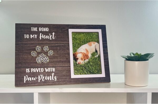 Pet Memorial Gifts for Dogs, Dog Memorial Gifts for Loss of Dog, Dog Loss Sympathy Gift, Pet Remembrance Gift, Dog Picture Frame, Pet Loss Gifts 4x6 in Photo (Grey) (Gray) - Image 2