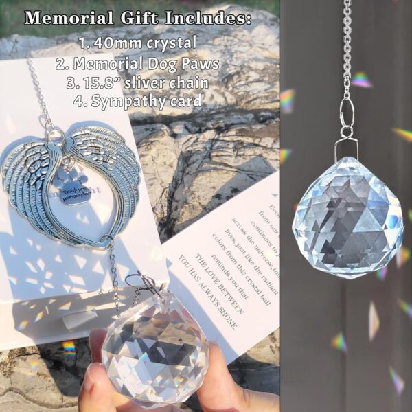 Pet Loss Gift, Memorial Sympathy Gifts for Loss of Dog, Dog Passed Away Keepsake, Pet Memorial Suncatcher, Cat Memorial Gift - Image 4