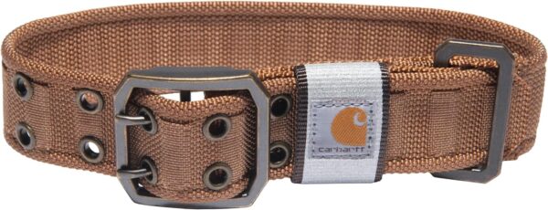 Carhartt Pet Fully Adjustable Wide Webbing Collar for Dogs, Carhartt Brown, Large