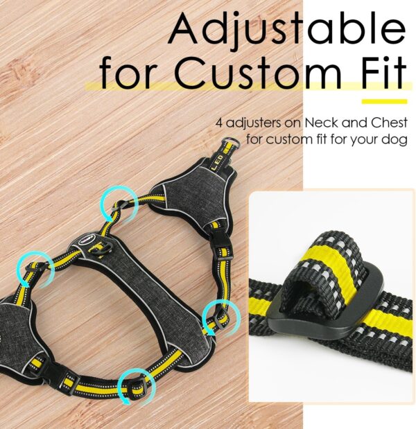 ThinkPet Yellow Small Dog Harness, Camouflage Step in, No Pull & Escape Proof, Breathable Mesh, Reflective, Front Clip for Puppy Training Walking Hiking - Image 8