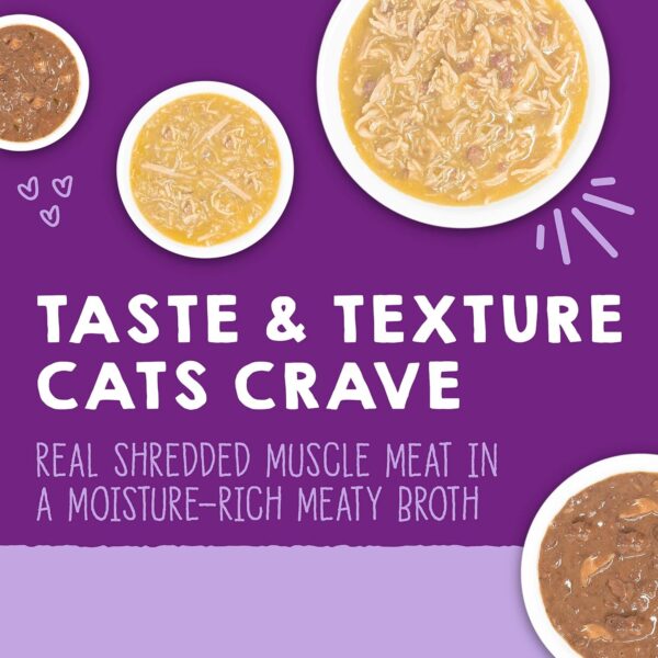 Stella & Chewy’s Carnivore Cravings Savory Shreds Canned Wet Cat Food Variety Pack – (2.8 Ounce Cans, Case of 12) - Image 3