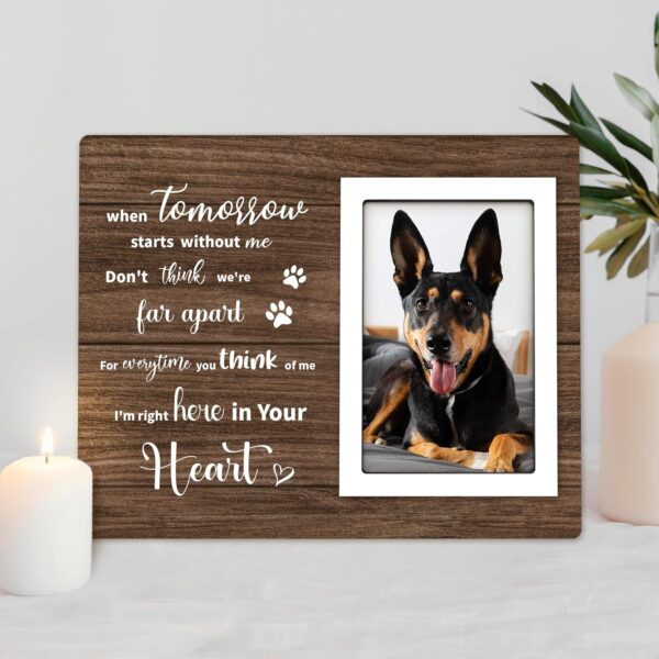 Popular Dog Memorial Gifts, Bereavement Gifts for Loss of Pet Cat Dog - Pet Memorial Picture Frame for 4x6 Photos, Loss of Dog Sympathy Gift, Pet Passing Away or Loss Gifts - Image 4