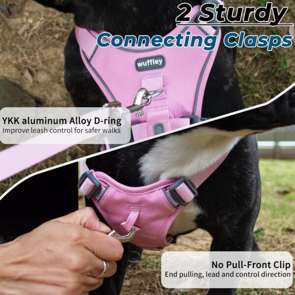 Escape Proof Dog Harness and Leash Set, Lightweight Dog Harness with Lift and Assist Handle, No Pull Reflective Pet Vest for Small Medium Dogs, Ideal for Puppy Walking and Training (Pink, XS) - Image 7