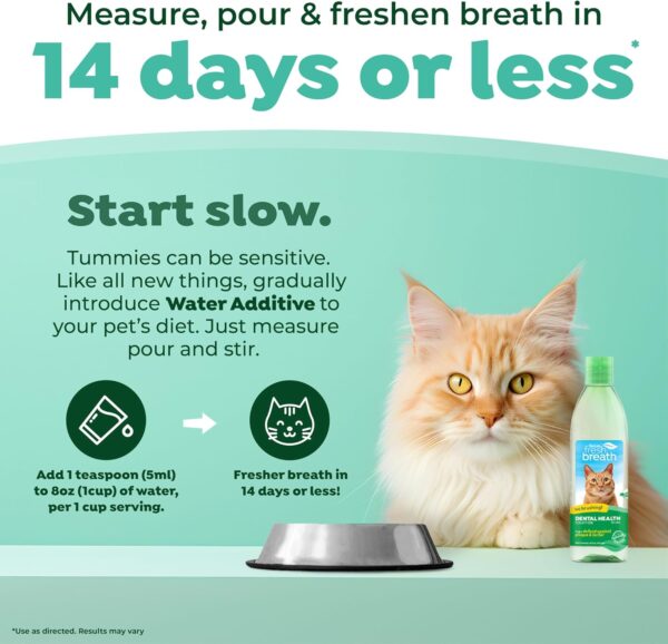 TropiClean Fresh Breath for Cats | Cat Dental Care and Teeth Cleaning | Breath Freshener | Water Additive for Cats | Made in the USA | 16 oz. - Image 3