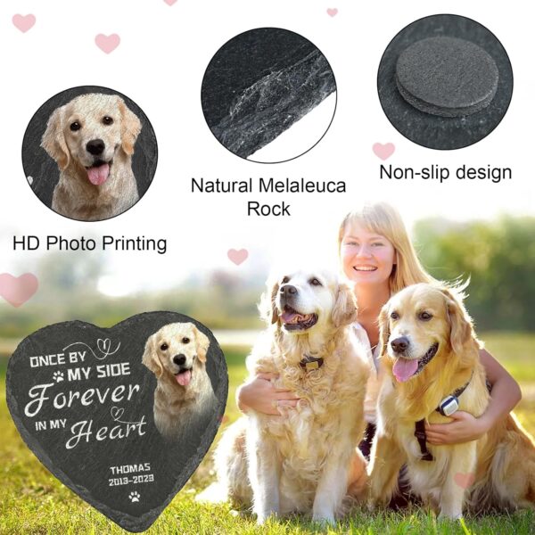 Dog Memorial Gifts for Loss of Dog, Loss of Dog Sympathy Gift, Pet Loss Gifts Dog Cat, Pet Remembrance Gifts for Dog Cat, Pet Memorial Stone Plaque, Personalized Gifts for Cat/Dog/Pet Lover - Image 3