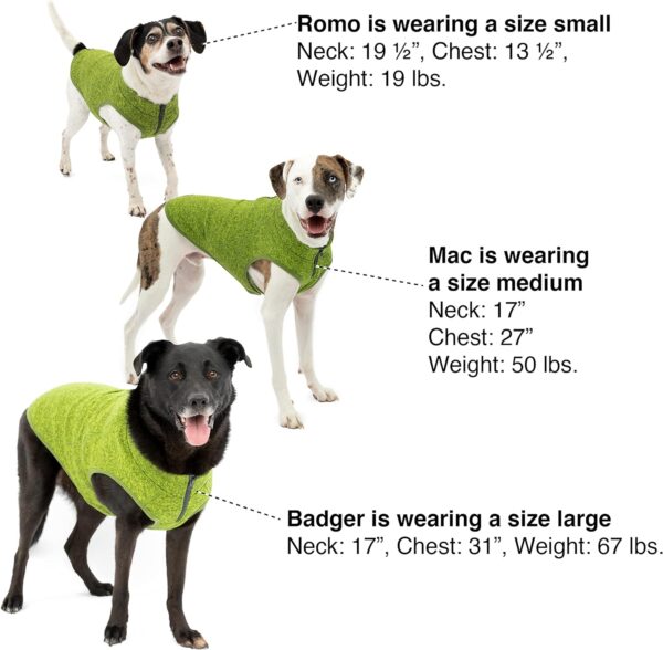 Kurgo Core Dog Sweater, Knit Dog Sweater With Fleece Lining, Cold Weather Pet Jacket, Zipper Opening for Harness, Adjustable Neck, Year-Round Sweater for Small Dogs (Heather Black, X-Small) - Image 7