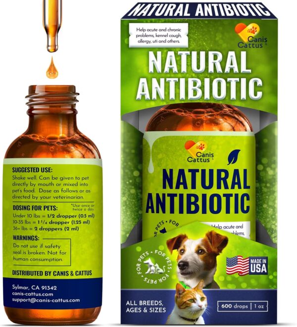 Pet Antibiotic | Natural Antibiotics for Cats | Natural Antibiotics for Dogs | Antibiotics for Dog | Antibiotic for Cats | 1 Oz