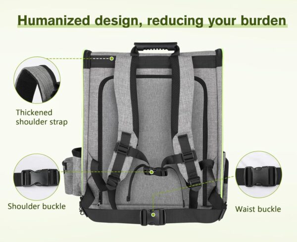 Pecute Pet Carrier Backpack, Cat Backpack Carrier, Expandable with Breathable Mesh for Small Dogs Cats Puppies, Dog Backpack Carrier for Hiking Travel Camping Outdoor - Image 7