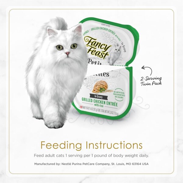 Purina Fancy Feast Gourmet Wet Cat Food Variety Pack, Petites Gravy Collection, break-apart tubs, 48 servings - (Pack of 24) 2.8 oz. Tubs - Image 7