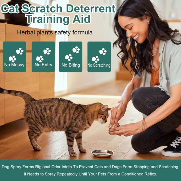 Cat Deterrent Spray, 175ML. Cat Deterrent Indoor for Cat and Kittens. Cat Deterrent Indoor & Outdoor Training Aid for Furniture, Sofa, Rugs, Curtain. Cat Scratch Furniture Protector. - Image 6