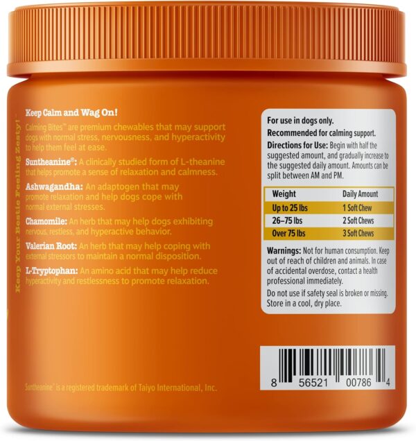 Zesty Paws Calming Chews for Dogs Composure & Relaxation for Everyday Stress & Separation Peanut Butter 90 Count - Image 7