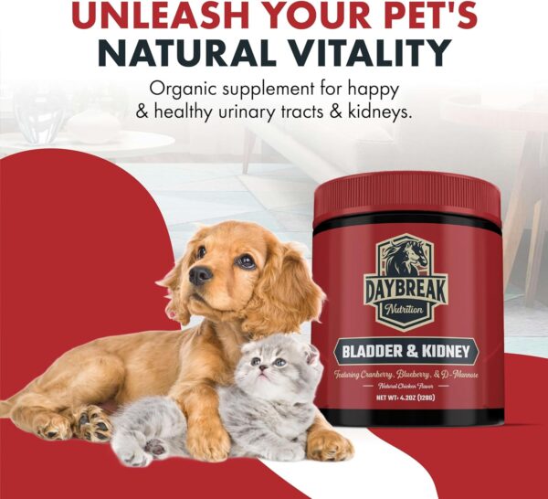 Bladder and Kidney Relief for Dogs & Cats by Daybreak Nutrition | Powder Cranberry Supplement for Dogs and Cat for UTI Treatment & Urinary Support | Dog & Cat Urinary Tract Infection Remedy Supplement - Image 4