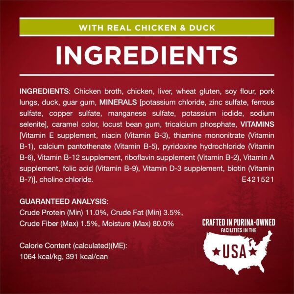 Purina ONE True Instinct Tender Cuts in Gravy With Real Turkey and Venison, and With Real Chicken and Duck High Protein Wet Dog Food Variety Pack - (Pack of 12) 13 oz. Cans - Image 6