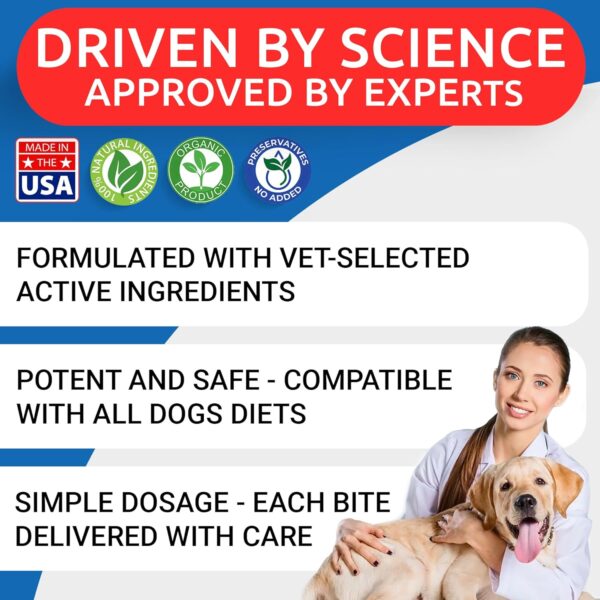 Natural Flea and Tick Prevention Chews for Dogs - Chewable Tablets for Dogs - All Breeds and Ages - Made in USA Flea and Tick Remover Supplement - Bacon - 120 Treats - Image 5