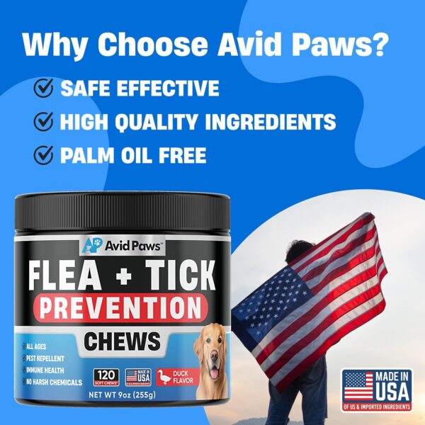 Natural Flea and Tick Prevention for Dogs - Dog Flea and Tick Treatment Chewable - Safe Flea Treatment Dogs of All Breeds & Ages - Flea Chews for Dogs - Flea Pills for Dogs for Dog Flea & Tick Control - Image 4