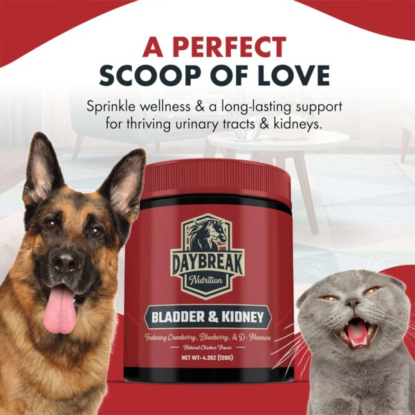 Bladder and Kidney Relief for Dogs & Cats by Daybreak Nutrition | Powder Cranberry Supplement for Dogs and Cat for UTI Treatment & Urinary Support | Dog & Cat Urinary Tract Infection Remedy Supplement - Image 8