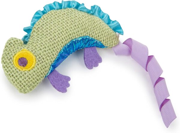 Petlinks HappyNip Crinkle Chameleon Cat Toy, Contains Silvervine & Catnip - Green, One Size - Image 3