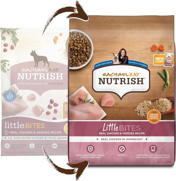 Nutrish Rachael Ray Little Bites Dry Dog Food, Chicken & Veggies Recipe for Small Breeds, 6 Pounds - Image 3