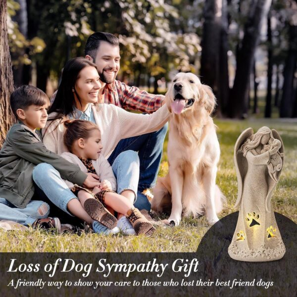 Dog Memorial Gifts for Loss of Dog, Pet Memorial Gifts for Dog, Pet Loss Gifts Dog, Bereavement Gifts for Loss of Pet, Hand-Sculpted Dog Sympathy Gifts (Granite) - Image 4