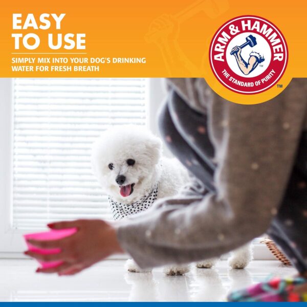 Arm & Hammer for Pets Dental Water Additive for Dogs, Tartar Control | Dog Dental Care Reduces Plaque & Tartar Buildup Without Brushing | 16 Fl Oz (Pack of 1), Odorless and Flavorless - Image 4