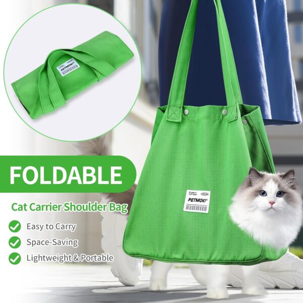 Cat Carrier Soft for Walk, Cat Restraint Bag for Claw Care Nail Trimming, Cat Backpack Carrier Bag for Small Cats and Dogs, Pet Out Canvas Shoulder Bag (Up to 16.5 Pounds) - Image 3