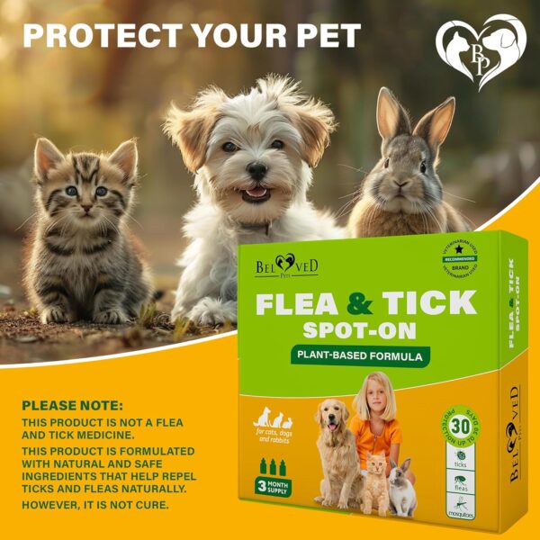 Flea and Tick Prevention for Small Dogs & Cats, Rabbits - Natural Flea Treatment & Pest Control - Topical Flea & Mosquito Repellent for Puppy and Kitten - All Pets - Image 8