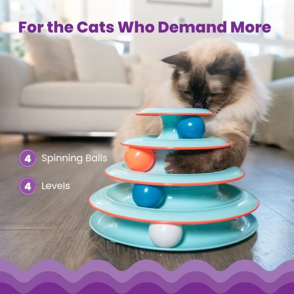 Catstages Chase Meowtain Interactive 4-Tier Cat Track Toy - Image 3