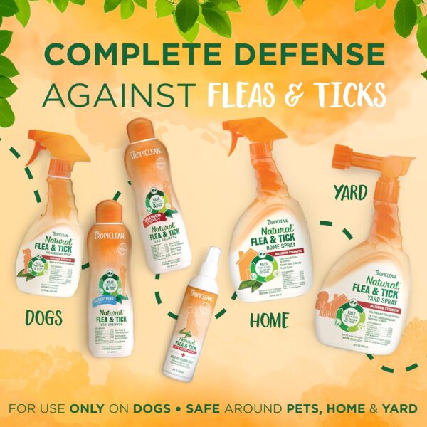 TropiClean Natural Flea and Tick Spray for Dogs & Bedding | Maximum Strength Flea Spray for Home | Family Friendly & Safe | Made in the USA | 16 oz. - Image 8