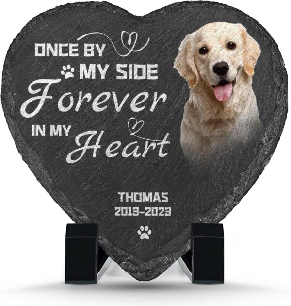 Dog Memorial Gifts for Loss of Dog, Loss of Dog Sympathy Gift, Pet Loss Gifts Dog Cat, Pet Remembrance Gifts for Dog Cat, Pet Memorial Stone Plaque, Personalized Gifts for Cat/Dog/Pet Lover