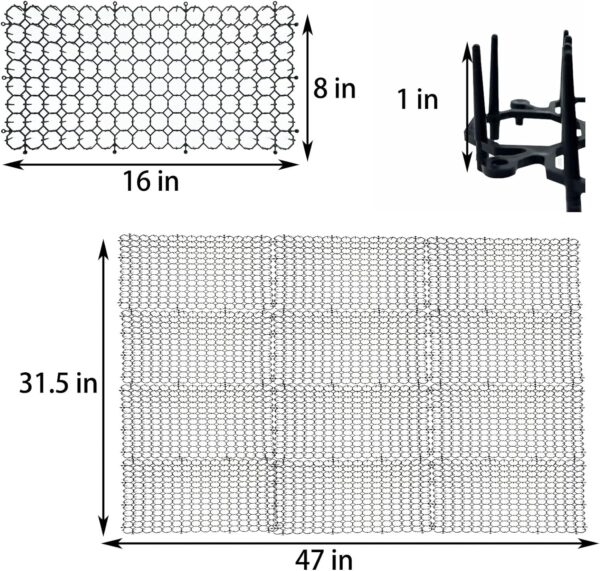 Fhiny Cat Deterrent Mat,12 Pack Cat Repellent with Spike Scat Mat for Kitten Coverage Digging Deterrent Training Network for Animals (12 Pack/8"×16") - Image 6