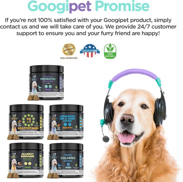 Googipet Probiotics for Dogs Digestive Health - Pre and Probiotics for Dogs + Digestive Enzymes - Dog Probiotic Chews w/Prebiotics & Pumpkin, Anti Diarrhea for Dogs, Constipation, Digestion, & Itching - Image 5