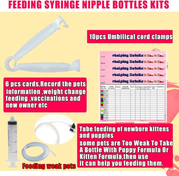 Puppy Kitten Whelping Supplies, Whelping kit for puppies birth,kitten Supplies,Dog Supplies,puppy kit,kitten bottle feeding kit for New Born puppy Supplies and Kitten - Image 5