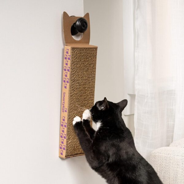 SmartyKat Scratch Up Corrugated Hanging Cat Scratcher, Catnip Infusion Technology - Brown, Single Wide - Image 2