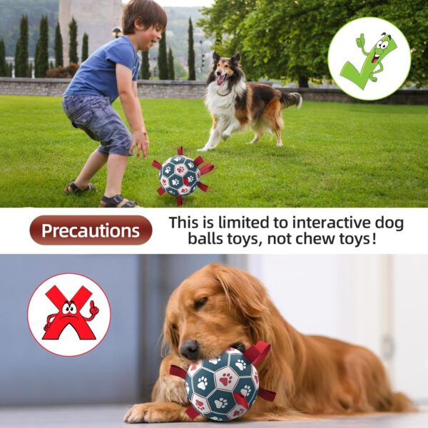 Dog Toys Soccer Ball with Straps, Interactive Toys for Tug of War, Puppy Birthday Toy, Dog Water Toy, Dog Balls for Small & Medium Dog (6 Inch) - Image 6