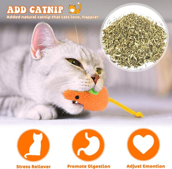 Catnip Toy - 6Pcs Cats Mouse Plush Cat Toys Realistic Cute Kitten Mice Filled Catnip for Cat Chew Toy1 - Image 3