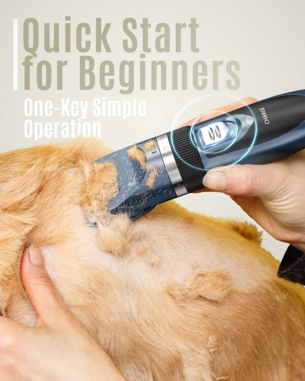 oneisall Dog Shaver Clippers Low Noise Rechargeable Cordless Electric Quiet Hair Clippers Set for Dogs Cats Pets - Image 4