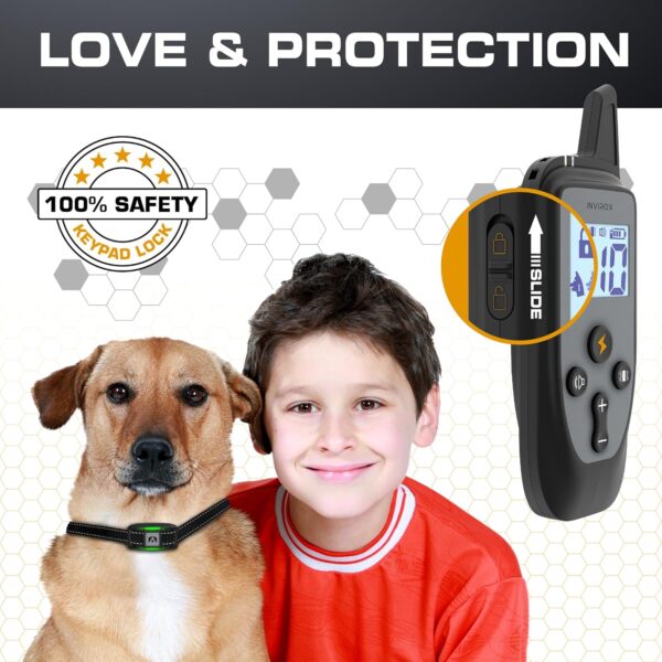 INVIROX Dog Shock Collar [2024 Edition] 123 Levels Dog Training Collar with Remote 1100yd Range E Collar for Dogs Training 100% Waterproof Rechargeable Shock Collar with Remote - Image 5