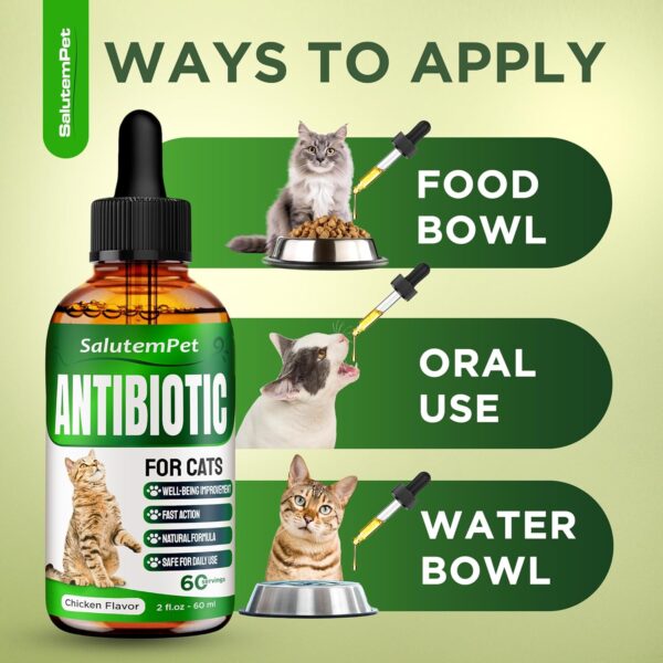 Natural Antibiotics for Cats | Cat Antibiotics | Supports Cat Allergy Relief | Cat Itch Relief | Cat Allergy Support | Cat Multivitamin | Pet Antibiotics | Cat Antibiotics | 2 Oz - Image 5