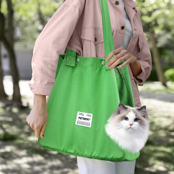 Cat Carrier Soft for Walk, Cat Restraint Bag for Claw Care Nail Trimming, Cat Backpack Carrier Bag for Small Cats and Dogs, Pet Out Canvas Shoulder Bag (Up to 16.5 Pounds) - Image 7