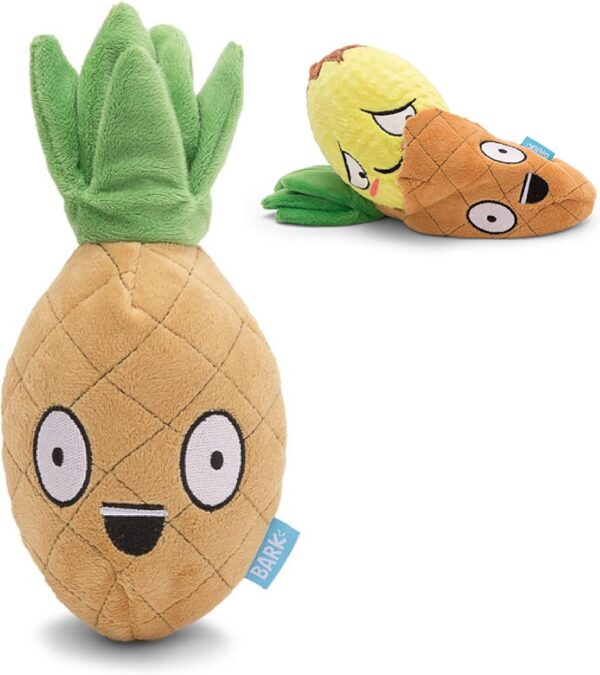 Barkbox 2 in 1 Interactive Plush Dog Toy - Rip and Reveal Dog Toy for Small Dogs - Stimulating Squeaky Pet Enrichment and Puppy Toys | Penny The Pineapple| Small Dogs