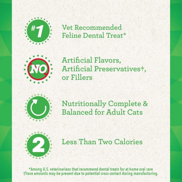 Greenies Feline Adult Natural Dental Care Cat Treats, Savory Salmon Flavor, 4.6 oz. Pouch - Image 3