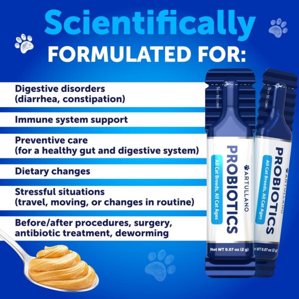 Cat Probiotics - Supports Digestion & Gut Health - Immunity Support - Nutrient Absorption - Digestive Enzymes - 30 Sticks - Image 2